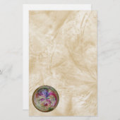 Multicolor Abstrakt Bubble Mandala Briefpapier (Vorne/Hinten)