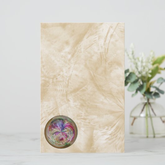 Multicolor Abstrakt Bubble Mandala Briefpapier (Stehend Vorderseite)