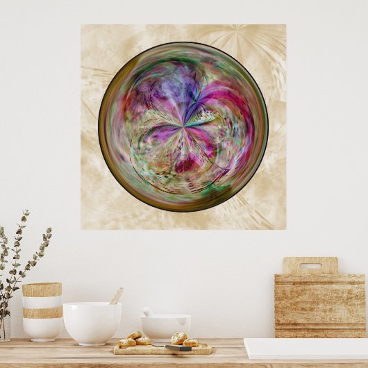 Multicolor Abstrakt Bubble Mandala Poster (Küche)