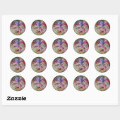 Multicolor Abstrakt Bubble Mandala Runder Aufkleber (Blatt)