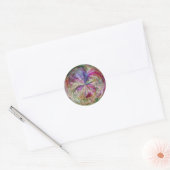 Multicolor Abstrakt Bubble Mandala Runder Aufkleber (Umschlag)