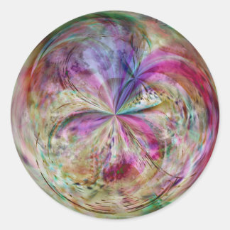Multicolor Abstrakt Bubble Mandala Runder Aufkleber