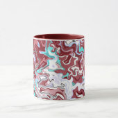 Multicolor-Abstrakt-Fluid-Marmordesign Tasse (Zentrum)