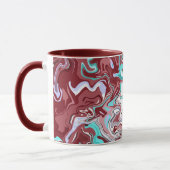 Multicolor-Abstrakt-Fluid-Marmordesign Tasse (Links)