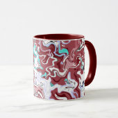Multicolor-Abstrakt-Fluid-Marmordesign Tasse (VorderseiteRechts)
