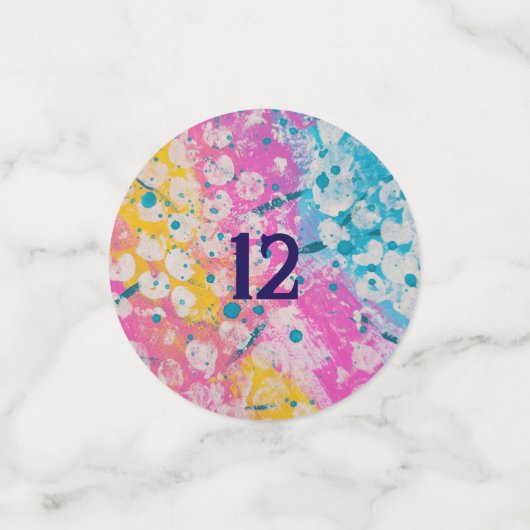 Multicolor-Abstrakt Konfetti (Klein Vorderseite)