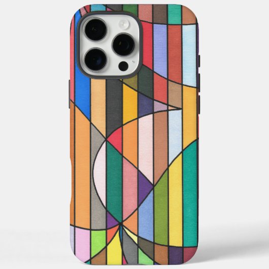 Multicolor Abstrakt mit abgerundeter Geometrie Case-Mate iPhone Hülle (Rückseite)