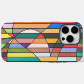 Multicolor Abstrakt mit abgerundeter Geometrie Case-Mate iPhone Hülle (Rückseite (Horizontal))