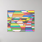 Multicolor Abstrakt mit abgerundeter Geometrie Leinwanddruck (Vorderseite)
