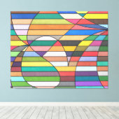 Multicolor Abstrakt mit abgerundeter Geometrie Leinwanddruck (Insitu (Holzboden))