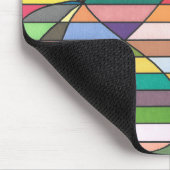 Multicolor Abstrakt mit abgerundeter Geometrie Mousepad (Ecke)