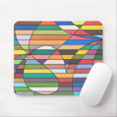 Multicolor Abstrakt mit abgerundeter Geometrie Mousepad (Mit Mouse)