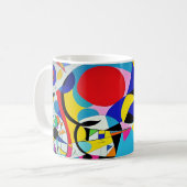 Multicolor Abstrakt Modern Art Design 011 Kaffeetasse (Vorderseite Links)