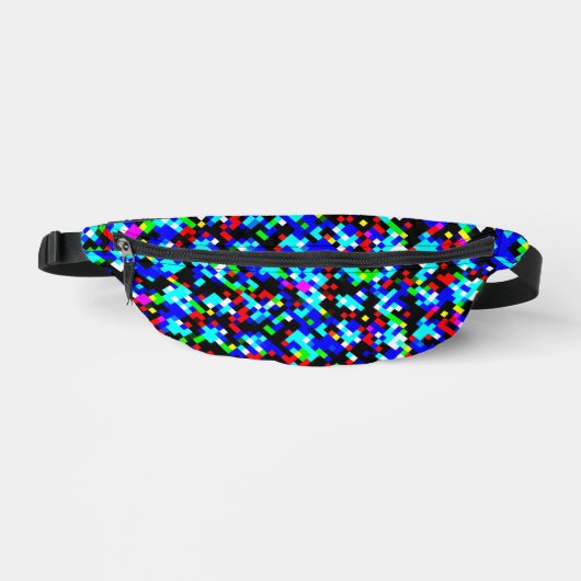 Multicolor-Abstrakt-Pixel-Muster Bauchtasche (Vorderseite)