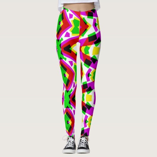 Multicolor-abstrakt "Ratti_Creative_Arts" Leggings (Vorderseite)
