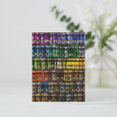 Multicolor Abstrakt Weave Postkarte (Stehend Vorderseite)