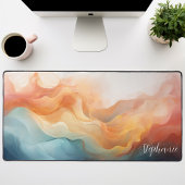 Multicolor-Abstrakte Flüssigkeitswellen Personalis Schreibtischunterlage