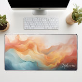 Multicolor-Abstrakte Flüssigkeitswellen Personalis Schreibtischunterlage