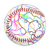 Multicolor Abstrakte Kunst Baseball (Vorderseite Links)