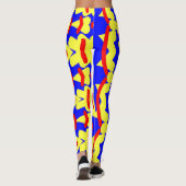 Multicolor-abstrakte Leggings "Ratti_Creative_Arts (Rückseite)