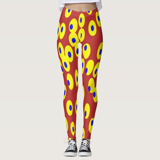 Multicolor-abstrakte Leggings "Ratti_Creative_Arts (Vorderseite)
