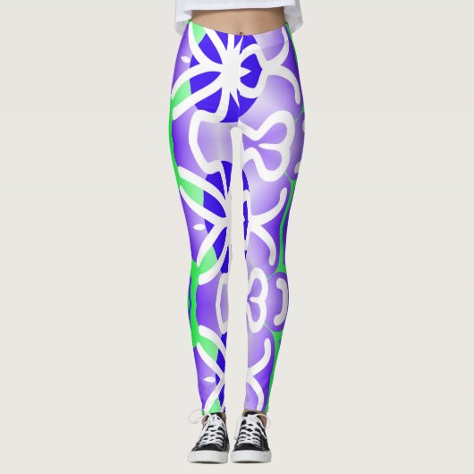 Multicolor-abstrakte Leggings "Ratti_Creative_Arts (Vorderseite)