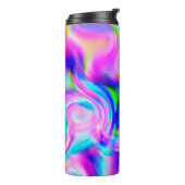 Multicolor abstrakter Hintergrund. Farbiges Muster Thermosbecher (Nach links gedreht)