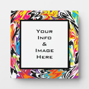 Multicolor-Abstrakter Swirk-Quadrat Fotoplatte