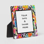 Multicolor-Abstrakter Swirk-Quadrat Fotoplatte (Vorderseite)