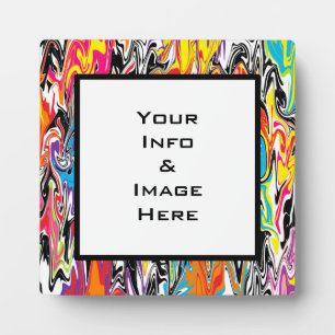 Multicolor-Abstrakter Swirk-Quadrat Fotoplatte