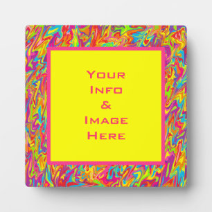Multicolor-Abstrakter Swirk-Quadrat Fotoplatte