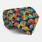 Multicolor-abstraktes Designmuster Krawatte (Gerollt)