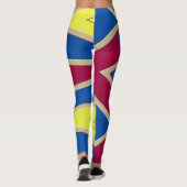 Multicolor-abstraktes Muster "Ratti_Creative_Arts" Leggings (Rückseite)
