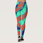 Multicolor-abstraktes Muster "Ratti_Creative_Arts" Leggings (Rückseite)