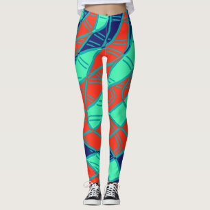 Multicolor-abstraktes Muster "Ratti_Creative_Arts" Leggings