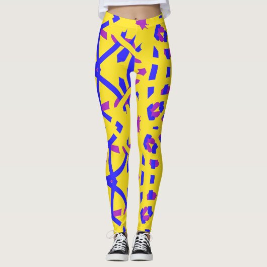 Multicolor-abstraktes Muster "Ratti_Creative_Arts" Leggings (Vorderseite)