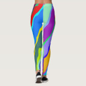 Multicolor-abstraktes Muster "Ratti_Creative_Arts" Leggings (Rückseite)