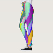 Multicolor-abstraktes Muster "Ratti_Creative_Arts" Leggings (Links)