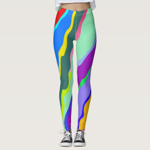 Multicolor-abstraktes Muster "Ratti_Creative_Arts" Leggings