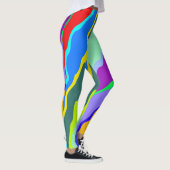 Multicolor-abstraktes Muster "Ratti_Creative_Arts" Leggings (Rechts)