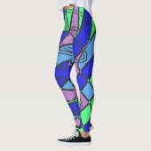 Multicolor-abstraktes Muster "Ratti_Creative_Arts" Leggings (Links)