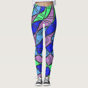 Multicolor-abstraktes Muster "Ratti_Creative_Arts" Leggings