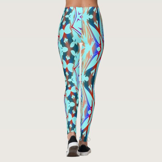 Multicolor-abstraktes Muster "Ratti_Creative_Arts" Leggings (Rückseite)