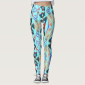 Multicolor-abstraktes Muster "Ratti_Creative_Arts" Leggings (Vorderseite)
