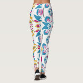 Multicolor-abstraktes Stoffmuster Leggings (Rückseite)