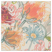 Multicolor African Abstrakt Floral Pattern Stoff (Nahaufnahme)