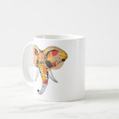 Multicolor African Elephant Kaffeetasse (Vorderseite Links)