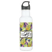 Multicolor-Ananas Edelstahlflasche (Vorderseite)