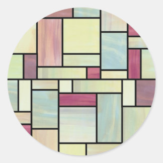 Multicolor Aquarellkleber Runder Aufkleber