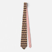 Multicolor Argyle Tie – Green Pink Brown Diamond Krawatte (Vorderseite)